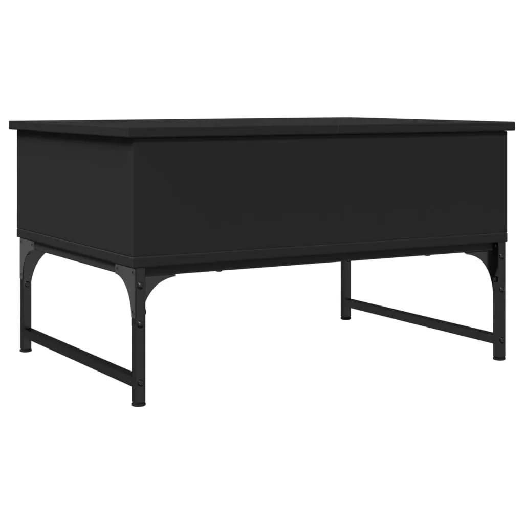 Tavolino da Caffè SYFAX™ Nero 70x50x40 Legno Multistrato per Salotto