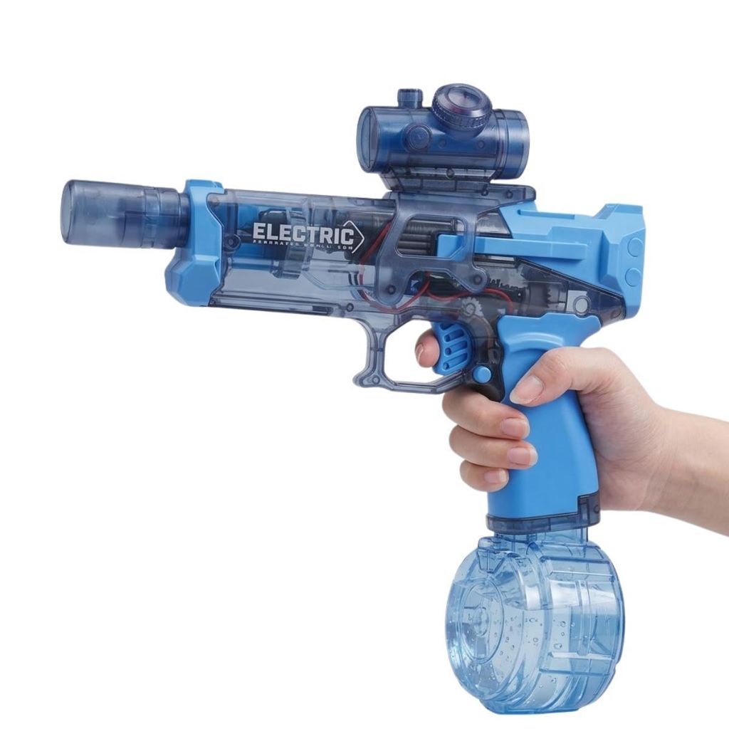 1200mAh Akku Wasserpistole mit 10m Reichweite, Kinder Wasserpistole mit LED-Leuchten, 330ml Wasserspritzpistole - SPLASHNIK