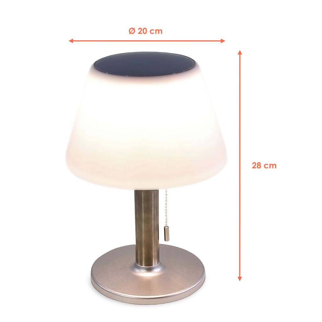 A table lamp with dimensions indicated by measurement lines and text.