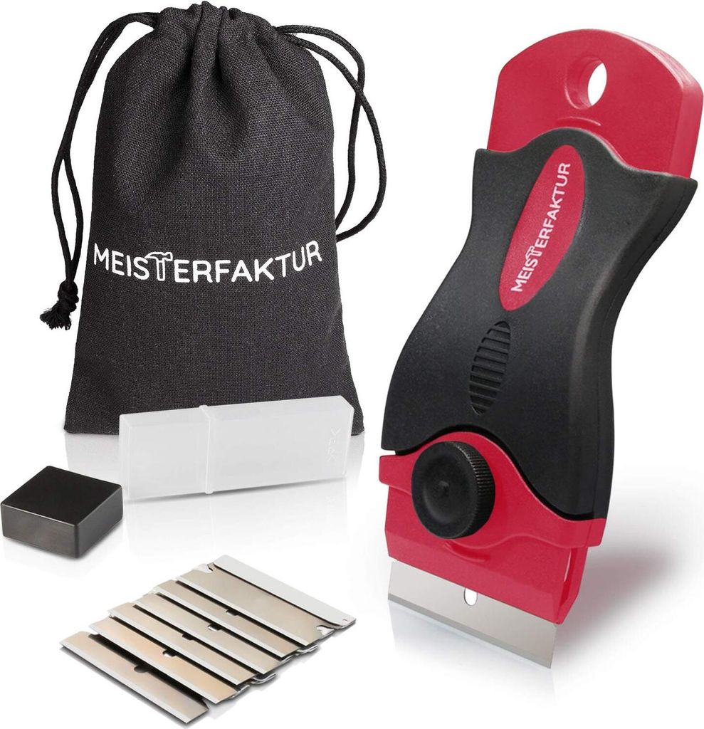 Glaskeramikfeldschaber für Backofen, Induktionskochfeld & Glaskeramikkochfeld - Schaber für Kochfeld mit 13 Klingen - für eine saubere Herdplatte!