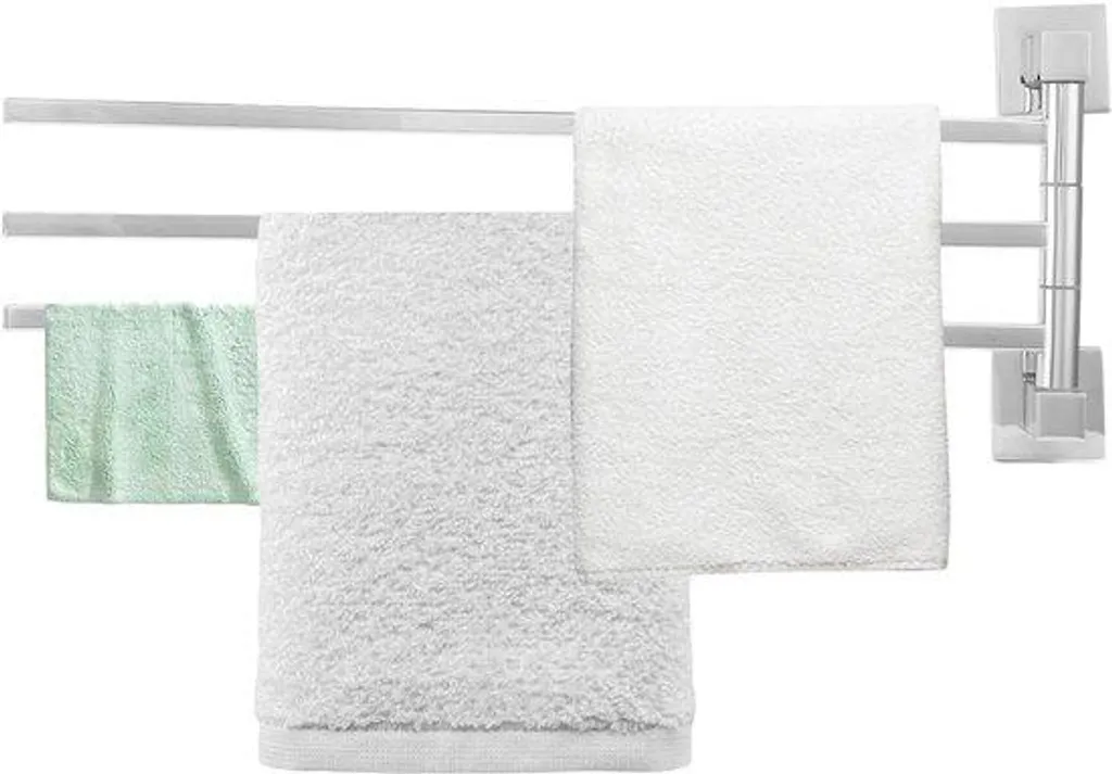 Support serviette pivotant en acier inox 40 cm rotatif gain de place