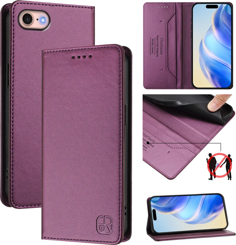 EASSGU Custodia per VIVO Y19S (6.68 Inches) Pelle PU Flip Folio Cover con Interruttore Magnetico, [3 Slot Schede] [1 Portafoglio] Case - Nero