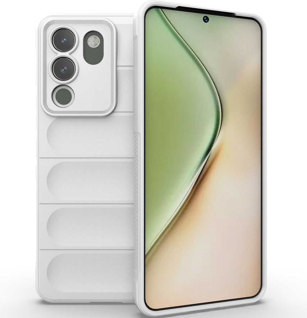 Handyhülle für vivo Y200 Weich TPU Silikon Stossfest Anti-rutsch Hülle Weiß