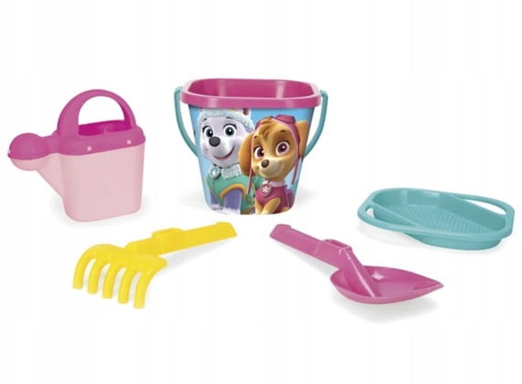 Paw Patrol Sand Toy Set - 6 Piece Beach Bucket With Molds & Tools