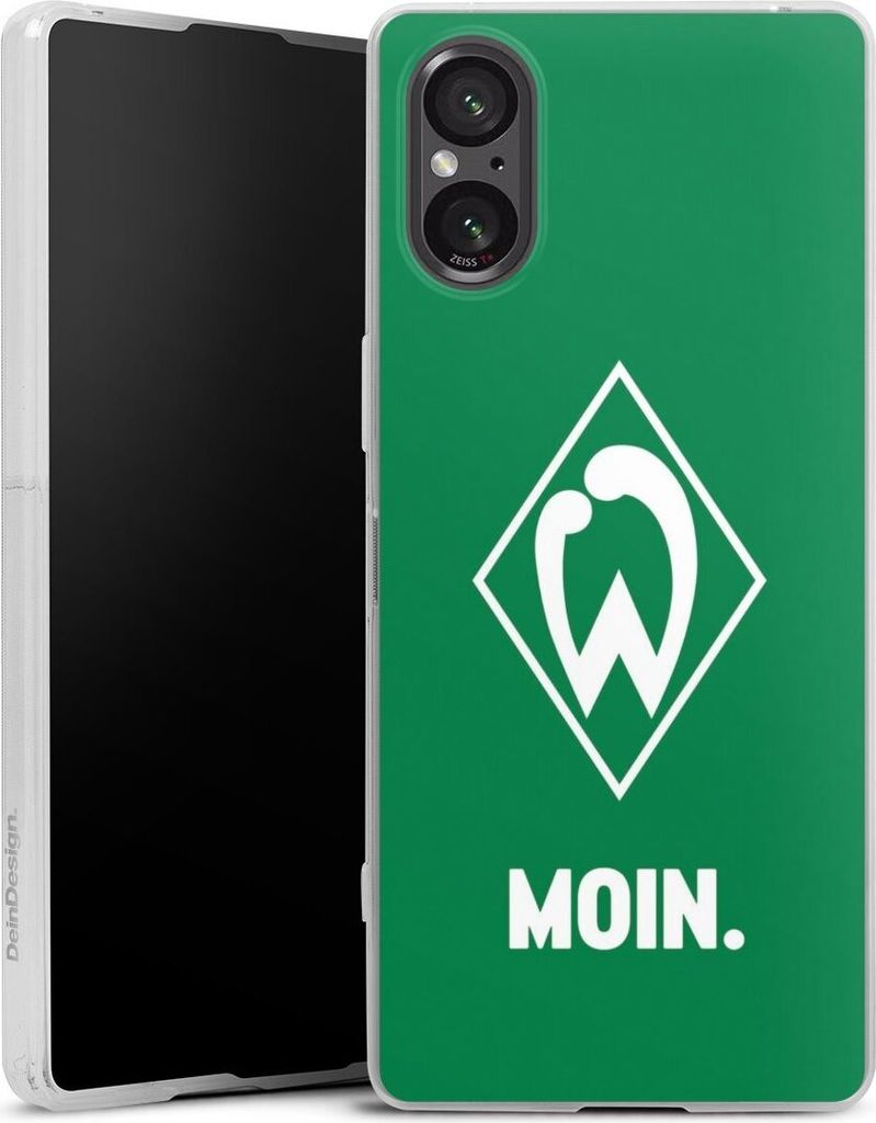DeinDesign Slim Hülle für Sony Xperia 5 V Silikon Case Ultra Dünn Handyhülle Moin Offizielles Lizenzprodukt SV Werder Bremen
