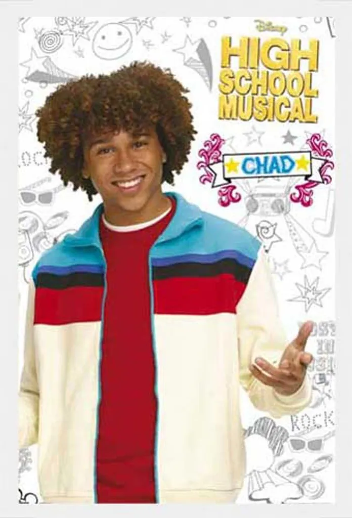 Poster High School Musical Chad sans plis avec Cadre Shinsuke® Blanc