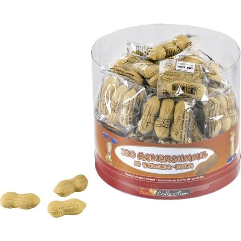 Gomme en forme de cacahuète, sachet de 3 pièces Image du produit 