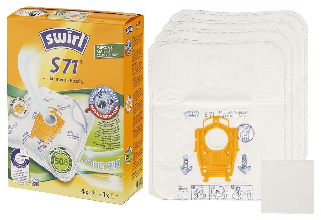 Swirl S71, Staubtuch, Universal, Weiß, diverse Modelle der Produktbild 