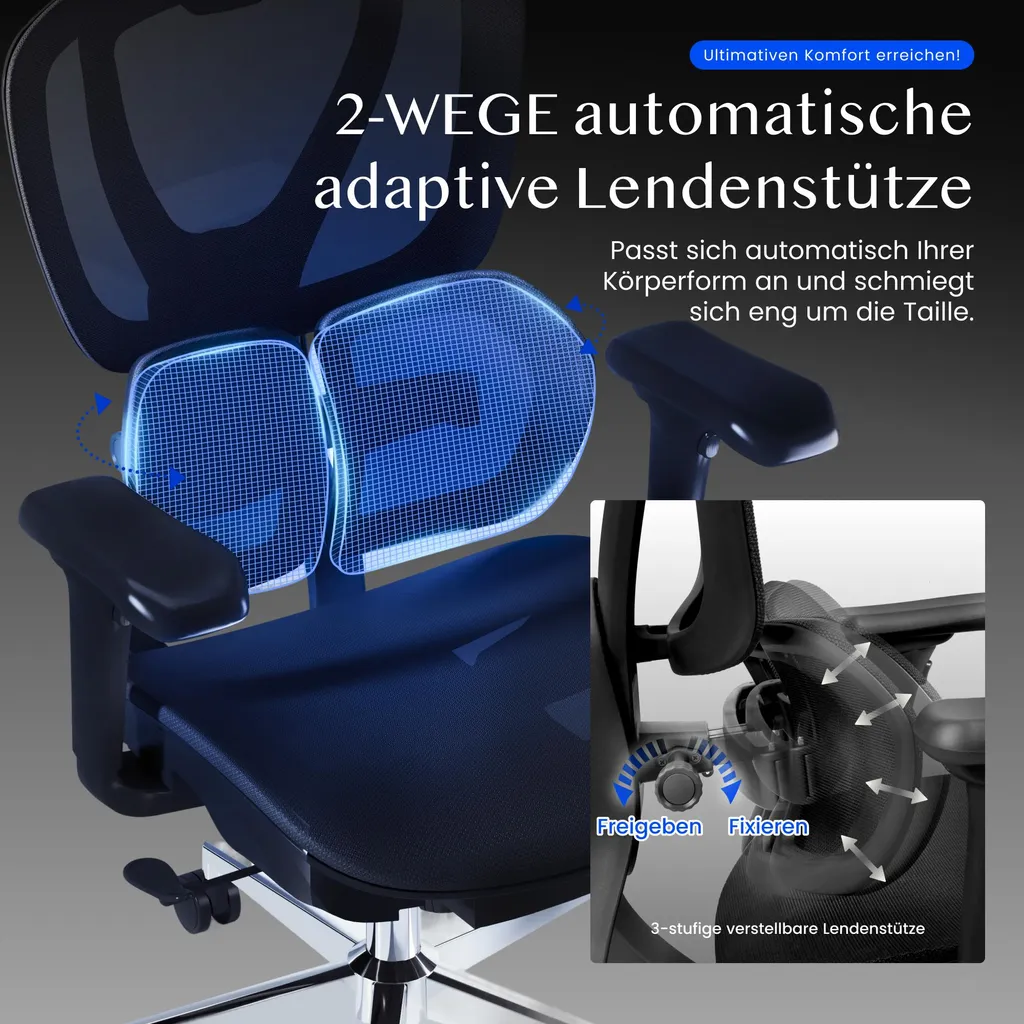 FLEXISPOT Sentinel : Adieu Mal de Dos avec ce Siège Bureau Ergonomique - 5