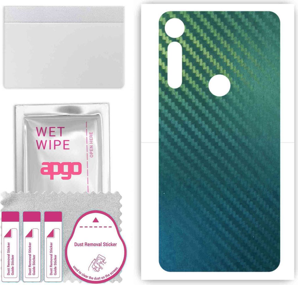 apgo Rückseite Schutzfolie, Skin, kompatibel mit Motorola Moto G8 Play, Hinten Displayschutzfolie aus Vinylfolie, kratzfest, einfache Montage - Ko...