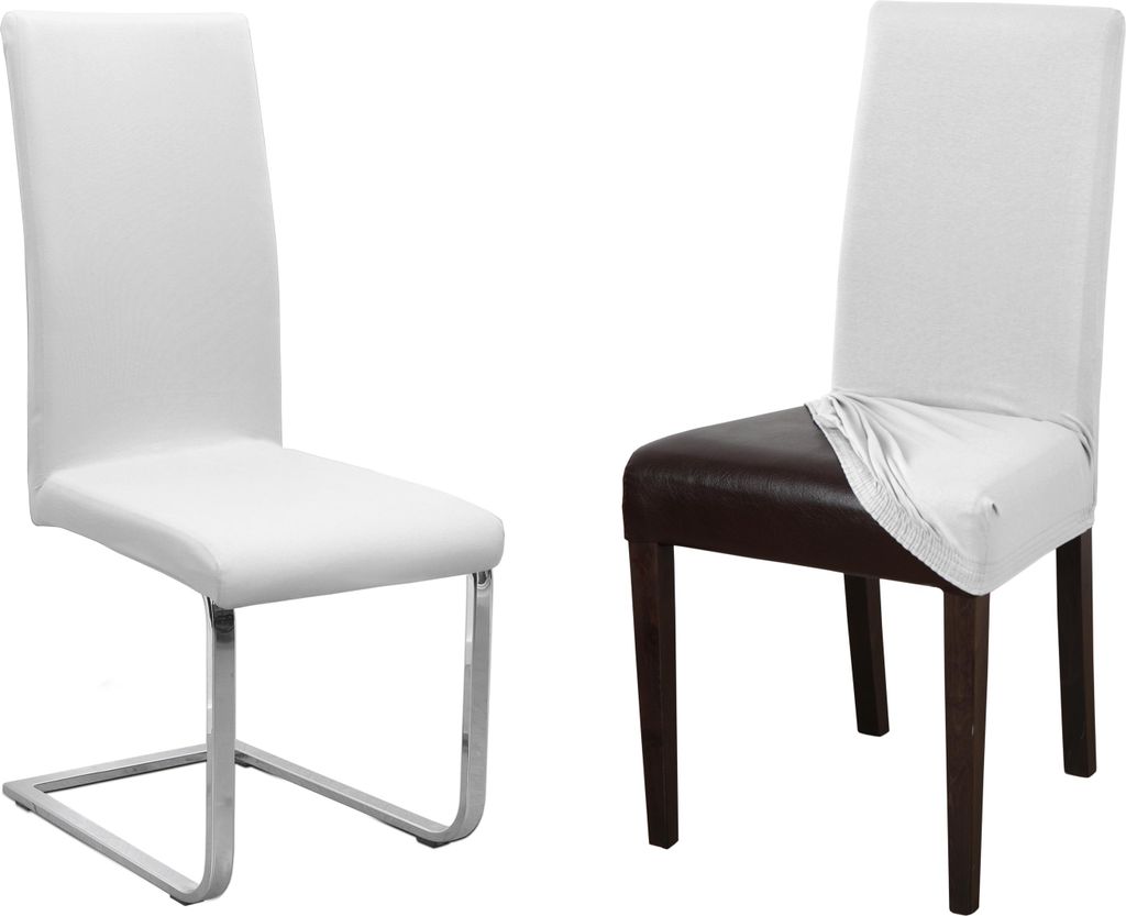 2er Set Jersey Stuhlhusse (Farbe wählbar), elastische Uni Produktbild 