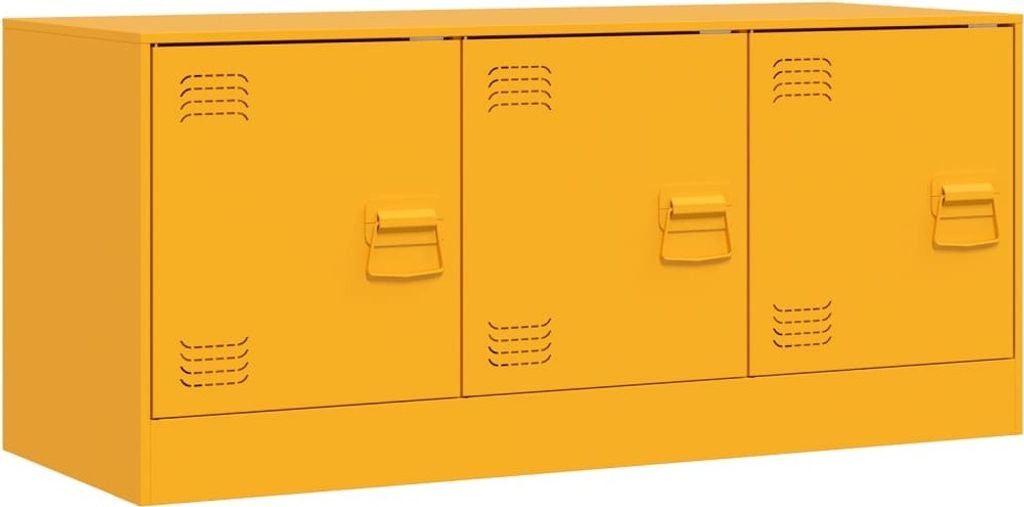 Mobile TV giallo senape 99x39x44 cm acciaio Immagine del prodotto 