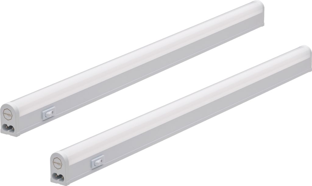 2er Set Oktaplex Unterbauleuchte Küche 54 cm Unterschranklampe LED neutralweiß 4000K 8,8W mit Schalter
