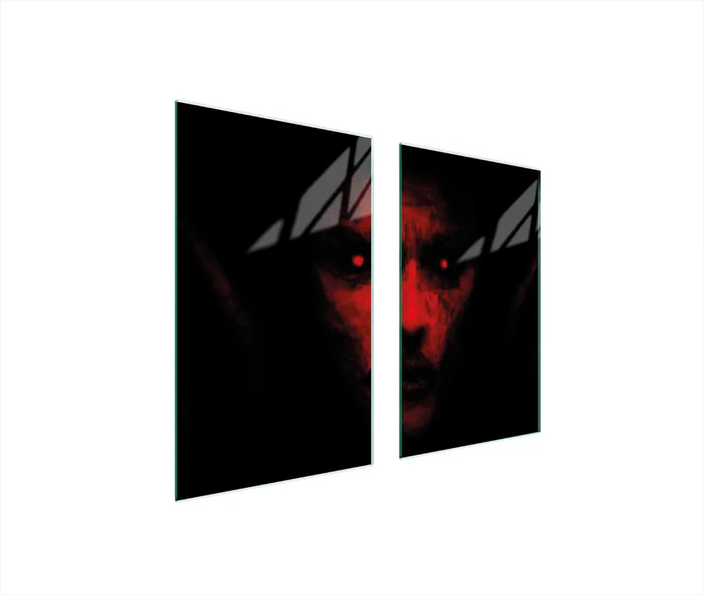Piastre Protettive 75x52 cm in Vetro Ceramica - Design Rosso 2 Pezzi