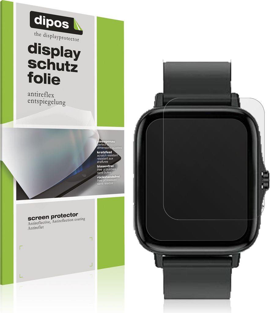 5x Schutzfolie für Kaseemi 1,7 Zoll Smartwatch matt Displayschutzfolie Folie Display Schutz dipos
