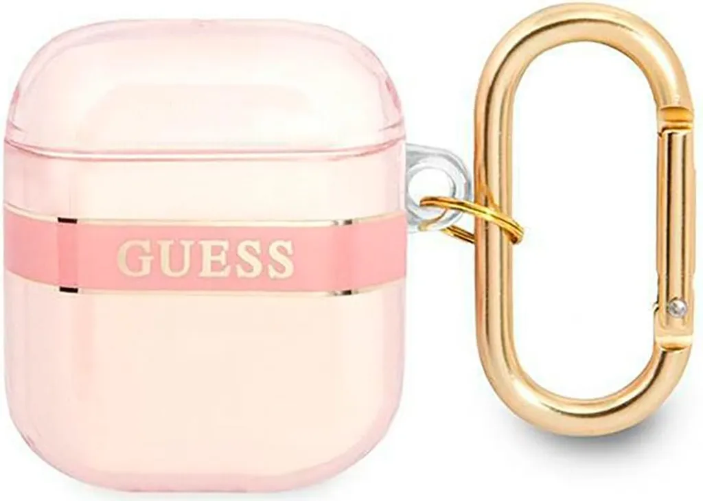 Guess AirPods 1/2 Cover Pink Strap Collection - Accessorio Luxury