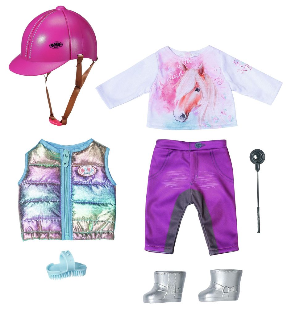BABY born Horse Riding Outfit 43cm, Zestaw ubrań dla lalek, Zdjęcie produktu 