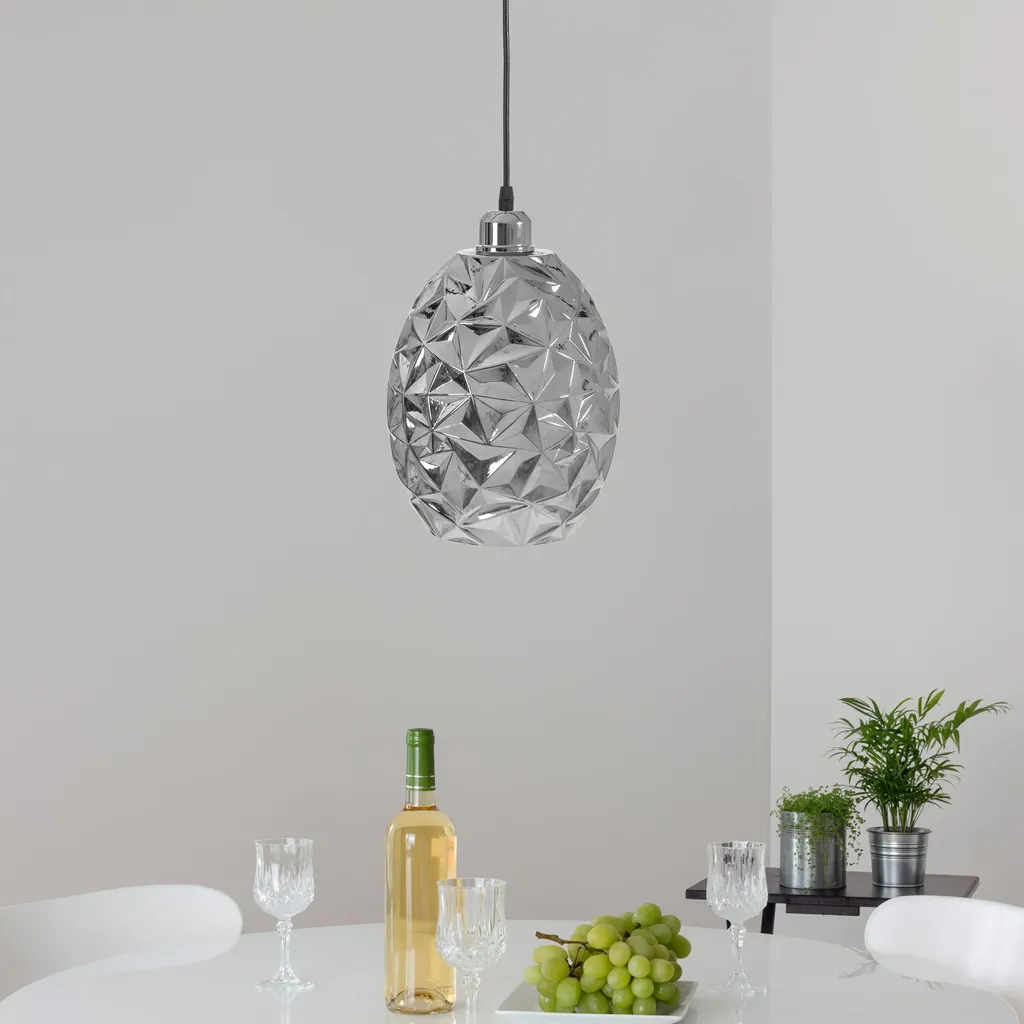 Lustre Suspension Chrome Toolight APP564-1CP pour un Éclairage Chic - 4