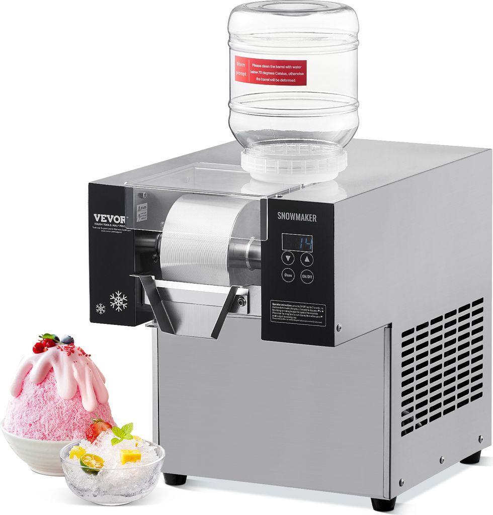VEVOR Kommerzielle Schnee-Eismaschine, Schnee-Eismaschine, 80 kg/24 Stunden Schnee-Eismaschine, geschabte Eismaschine, elektrische Schneekegelmaschine
