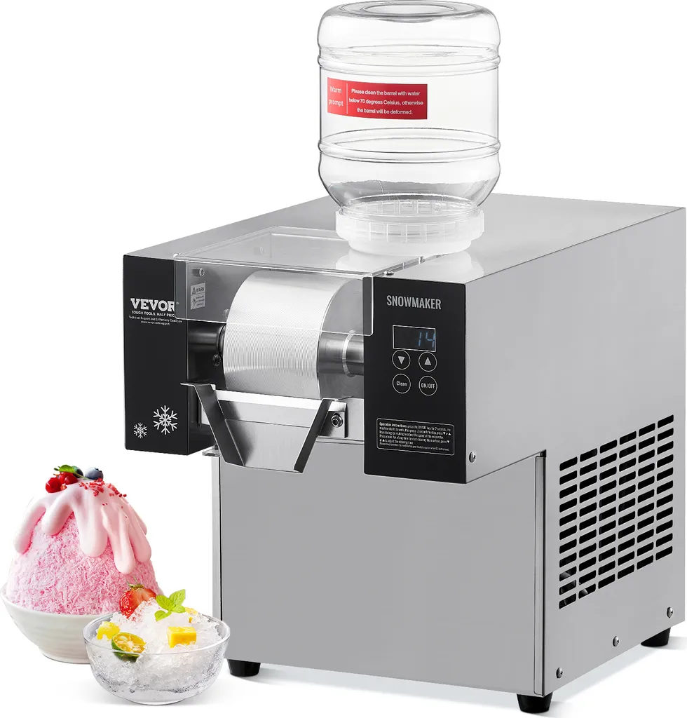 Machine à glace à neige électrique 80kg/j - Broyeur en inox gros débit