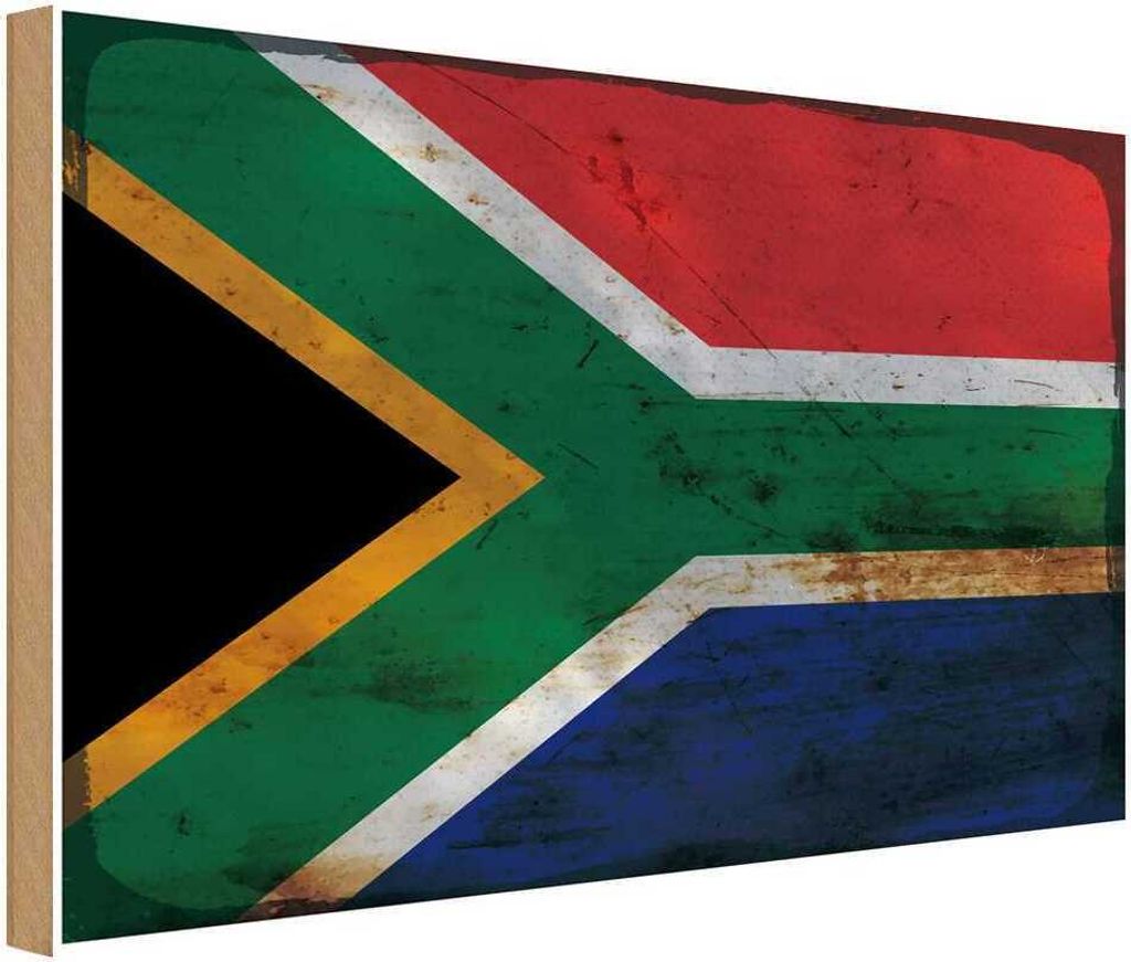 vianmo Holzschild 30x40 cm Südafrika South Africa Flagge Fahne Wappen