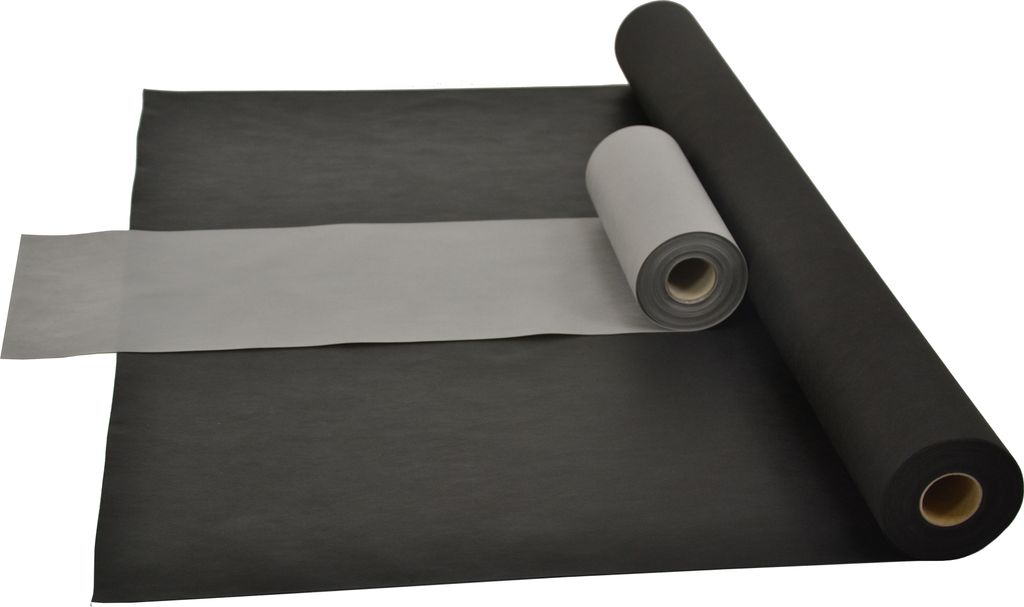Sensalux Kombi-Set 1 Tischdeckenrolle 1m x 25m schwarz + Tischläufer 30cm grau