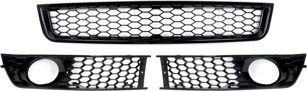 Frontstoßstangengrill + Untergrill – Für Audi A4 B6 Sedan (2002-2005) – 2er Set Stück – Autozubehör