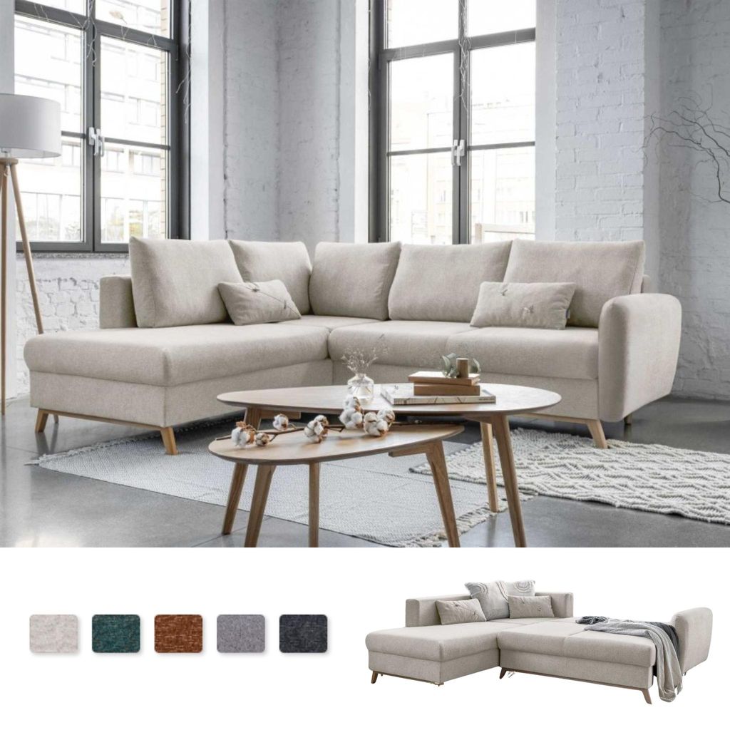 MIUFORM Scandic Lagom - Ecksofa mit Bettfunktion L-FORM Produktbild 