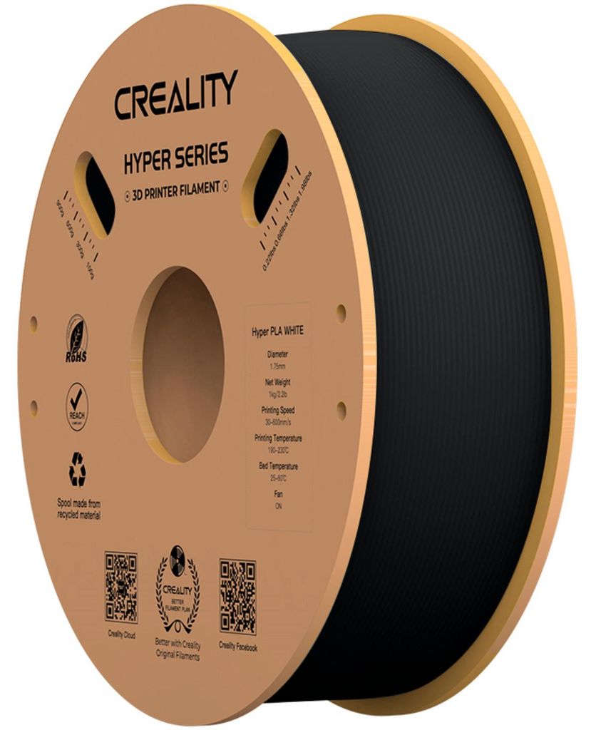 CREALITY 3D Filament PLA, 1 kg, schwarz, 1,75 mm Produktbild 