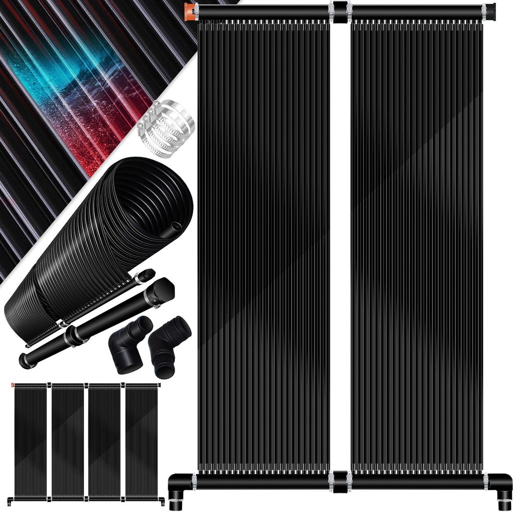 KESSER Solarkollektor Poolheizung cm, Warmwasser Heizung Solarheizung für Pools l Beliebig erweiterbar l UV-beständiger Kunststoff
