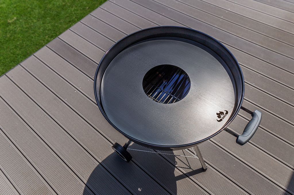 Grillring | Grillplatte | Feuerplatte Plancha passend für Weber Kugelgrill, Größe:Ø 45cm (47er Kugelgrill)