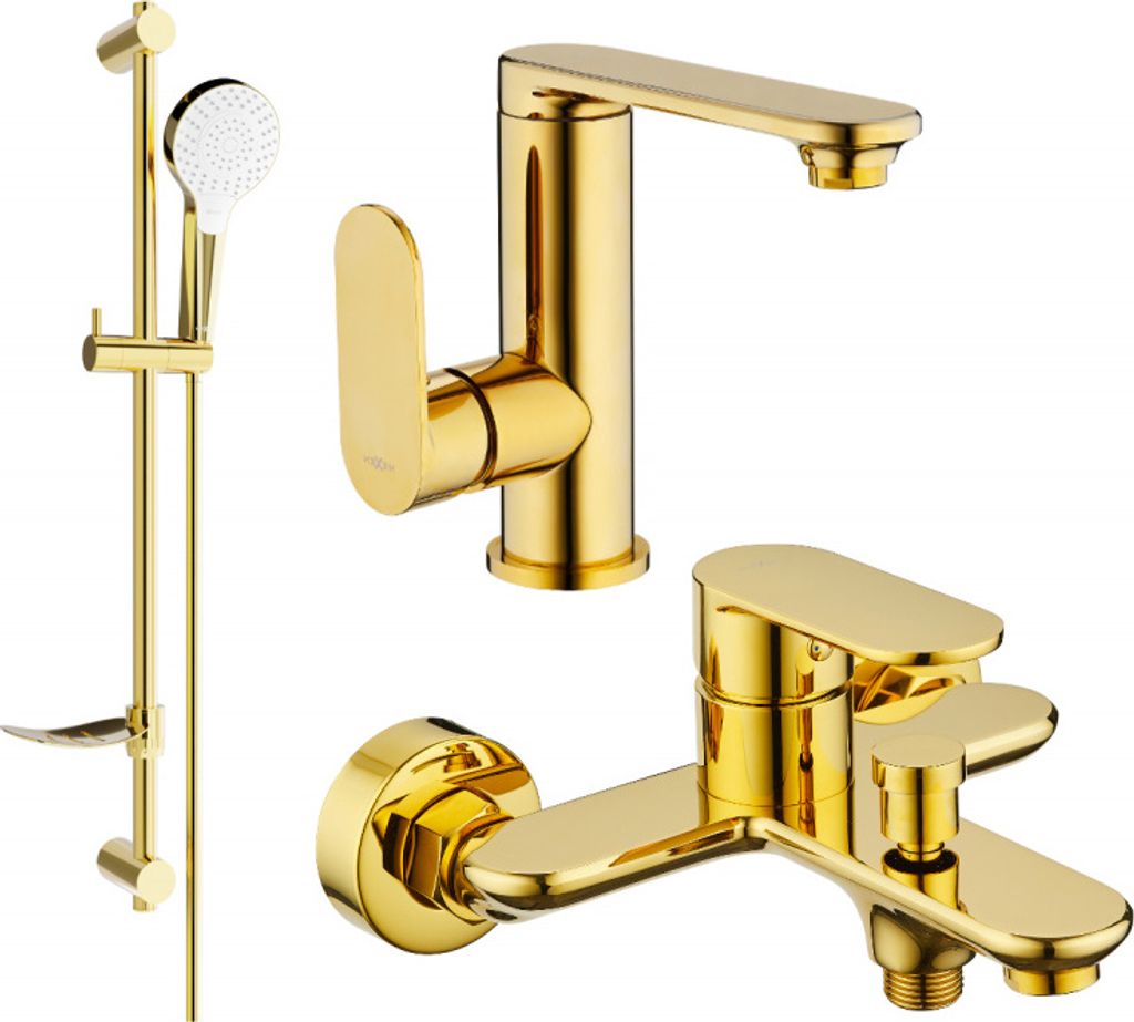 Mexen Milo DF05 Badewannenset, Gold - 713053DF05-50