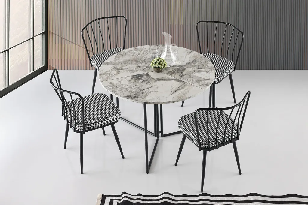 Table à Manger Compacte en Pin Atlantique pour Salon et Cuisine