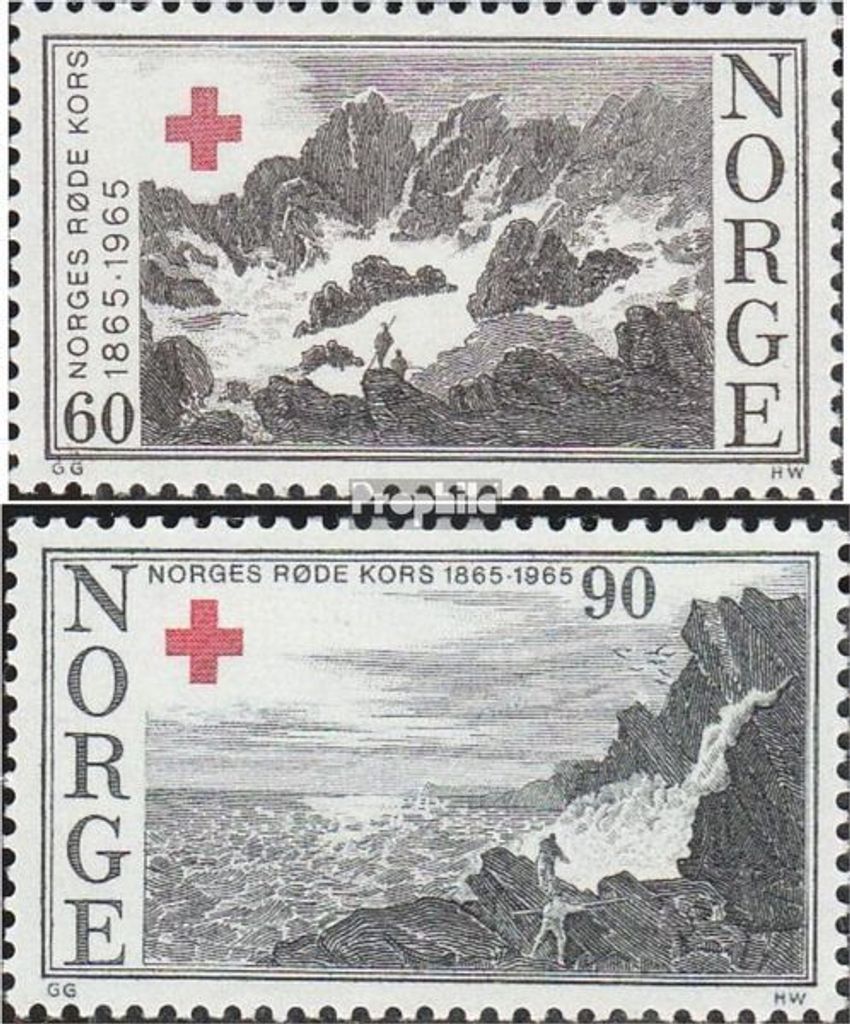 Briefmarken Norwegen 1965 Mi 530-531 (kompl.Ausg.) gestempelt Norwegisches Rotes Kreuz