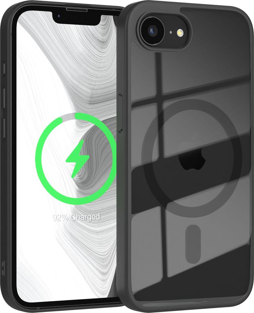 EAZY CASE Clear MagSafe Case für Apple iPhone 16e, Qi-Charging, Silikon mit Kameraschutz, Bumper Case in