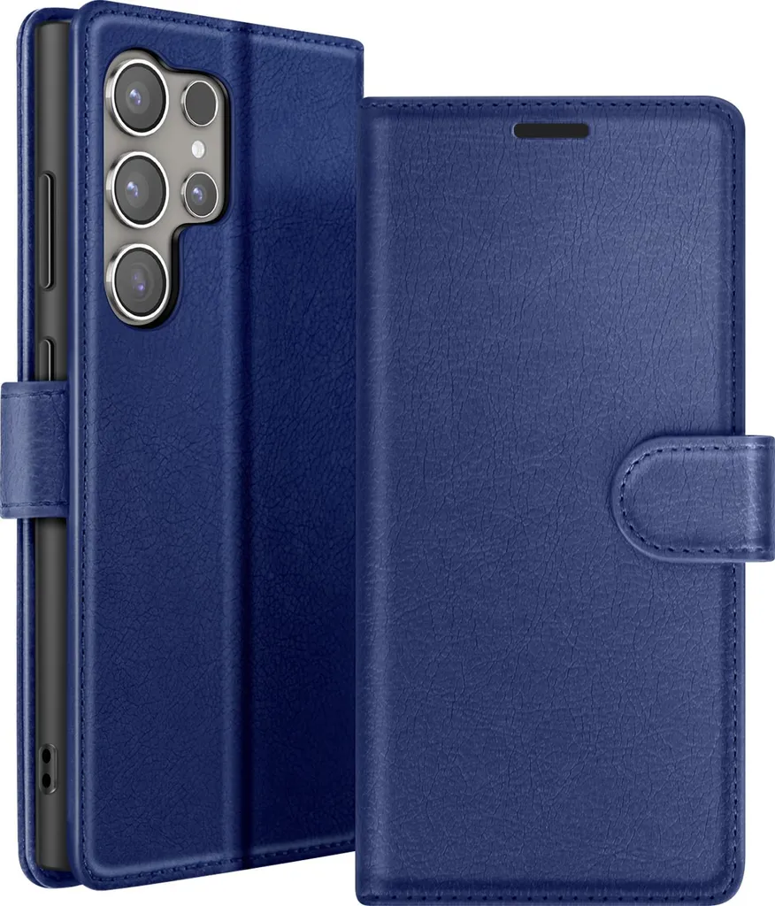 Custodia Samsung S24 Ultra Zanaé Blu | Portafoglio Slim Magnetico