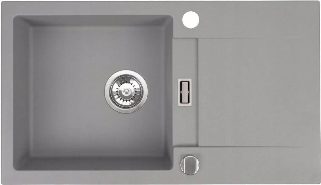 Lavello QLS 76x44 Runner Grey 11198 | Lavello Cucina con Sgocciolatoio - 1