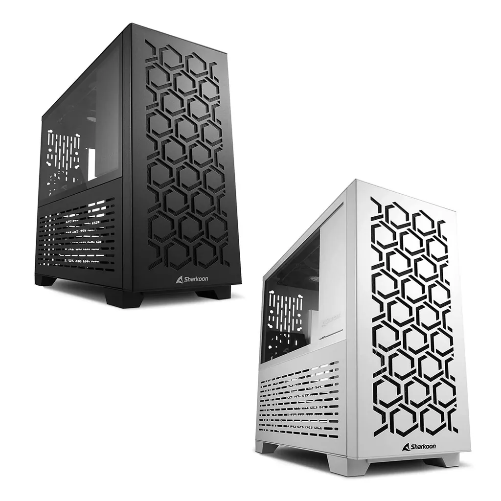 Boîtier PC Sharkoon MS-Y1000 Micro Tour Blanc Micro-ATX compact - 10