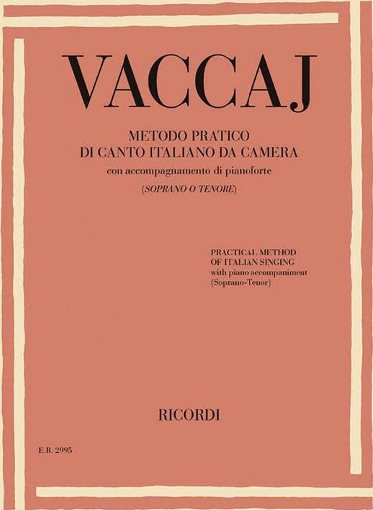 Metodo pratico di canto italiano da camera for high voice (soprano/tenor) and piano (it/en)