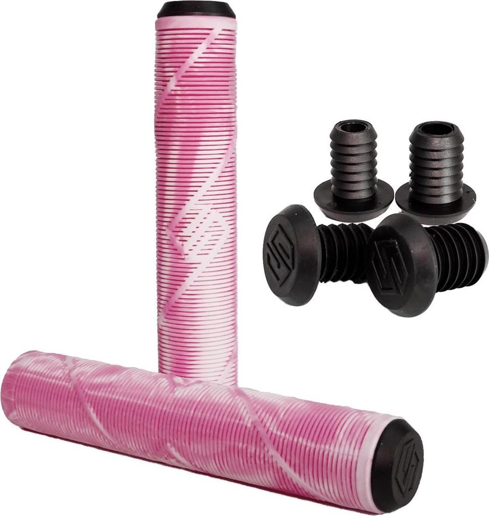Striker Pro Scooter Grips White/Pink .