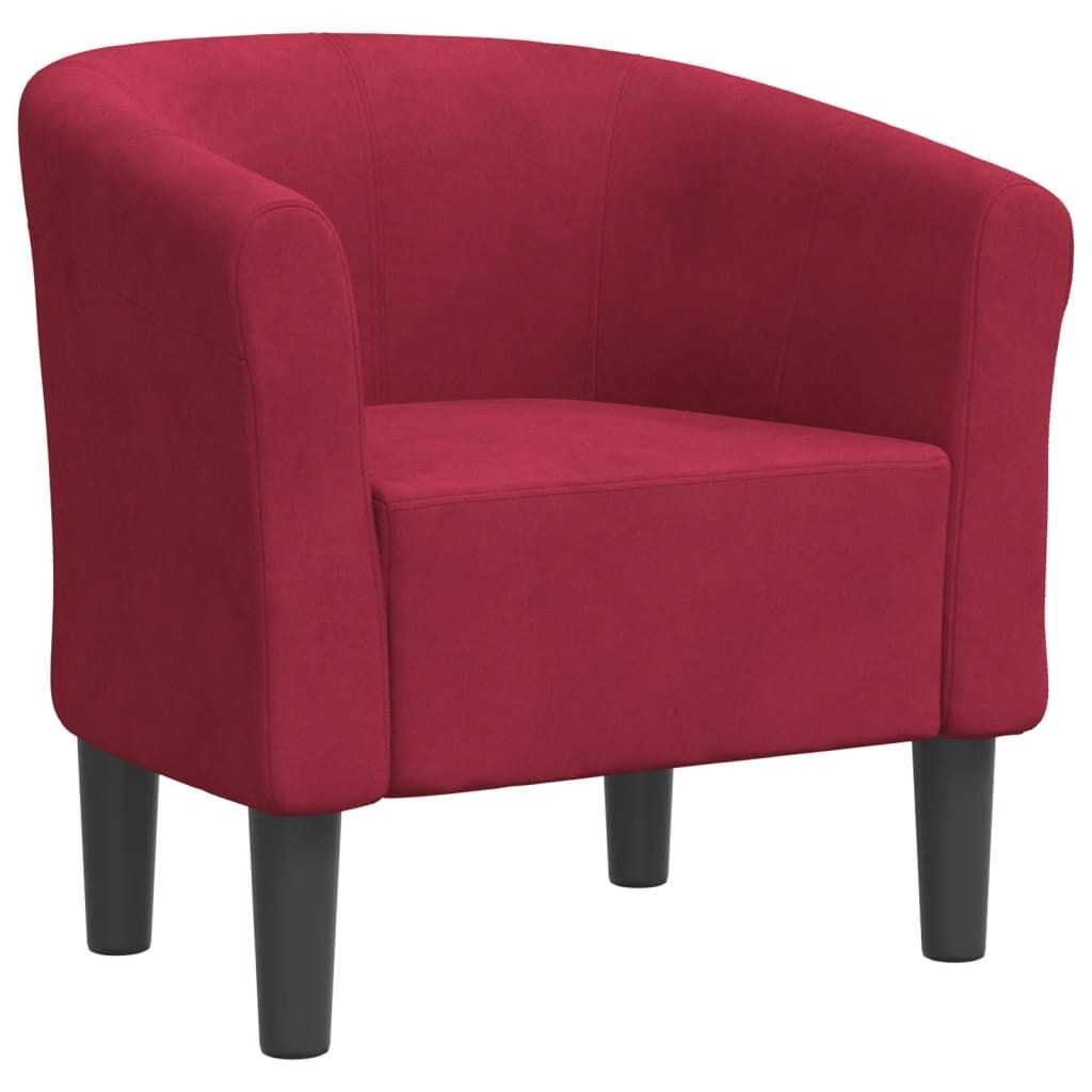 "WINTER SALE" Clubsessel Weinrot Samt - 70x56x68cm - Couchsessel NeuMöbel541801