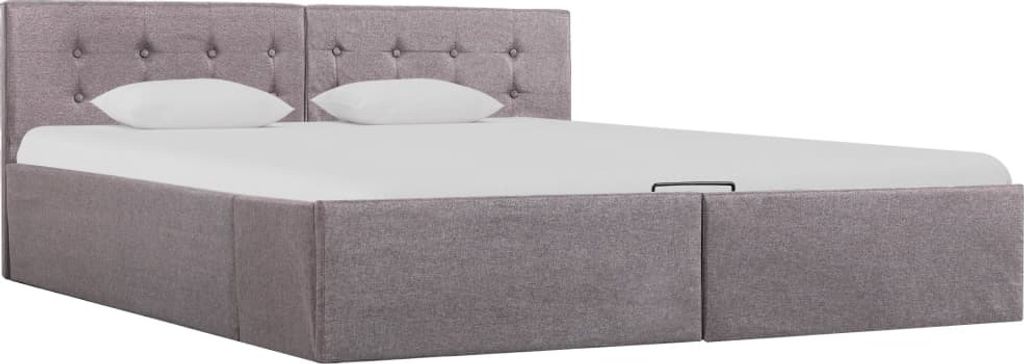 Stauraumbett Hydraulisch Taupe Stoff 160×200 cm