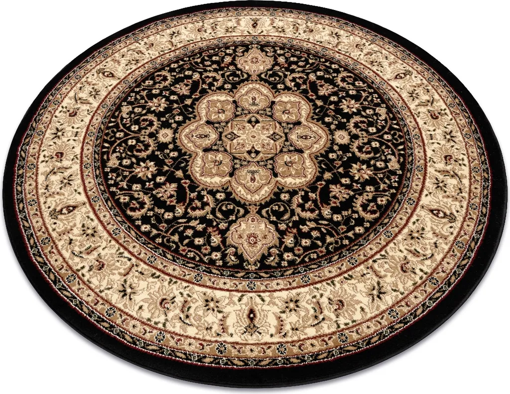 Tapis ROYAL ADR cercle modèle 521 noir intense de diamètre 120 cm
