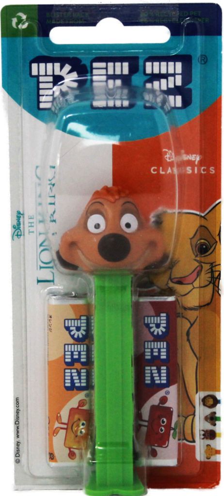 PEZ Figur Timon mit grünem Spender und zwei Päckchen Bonbons 17g