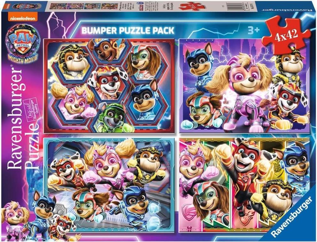 Puzzle Paw Patrol im großen Film 4x42 Teile