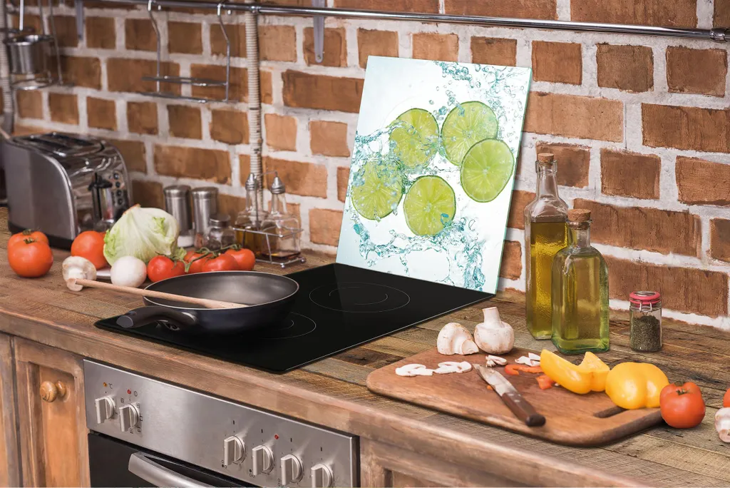 Tagliere Vetro 45x52 Lime Temperato - Protezione Piano Cottura HD - 6