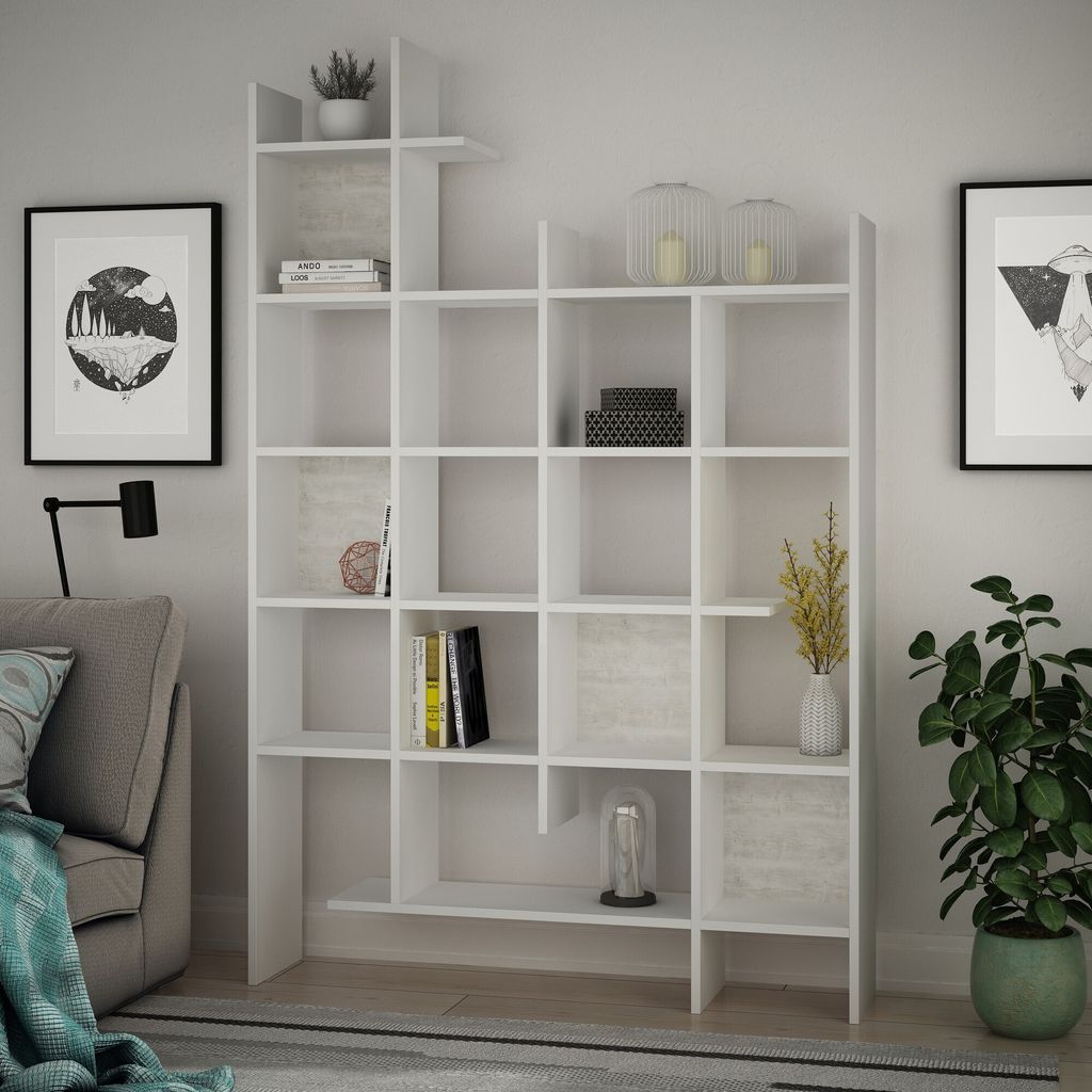 Skye Decor, Manco - White, librerie, bianco, 122 x 188 x Immagine del prodotto 
