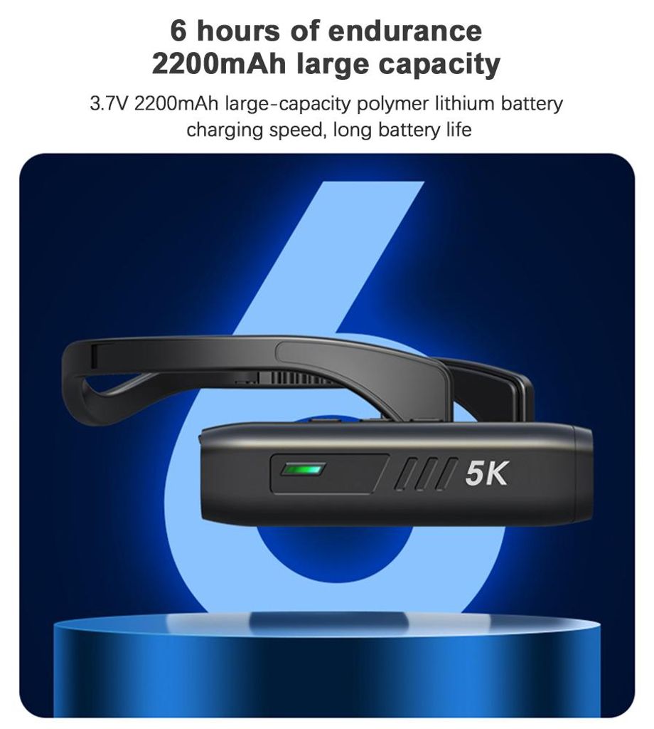 Videocamera da indossare sulla testa da 5K, videocamera Immagine del prodotto 