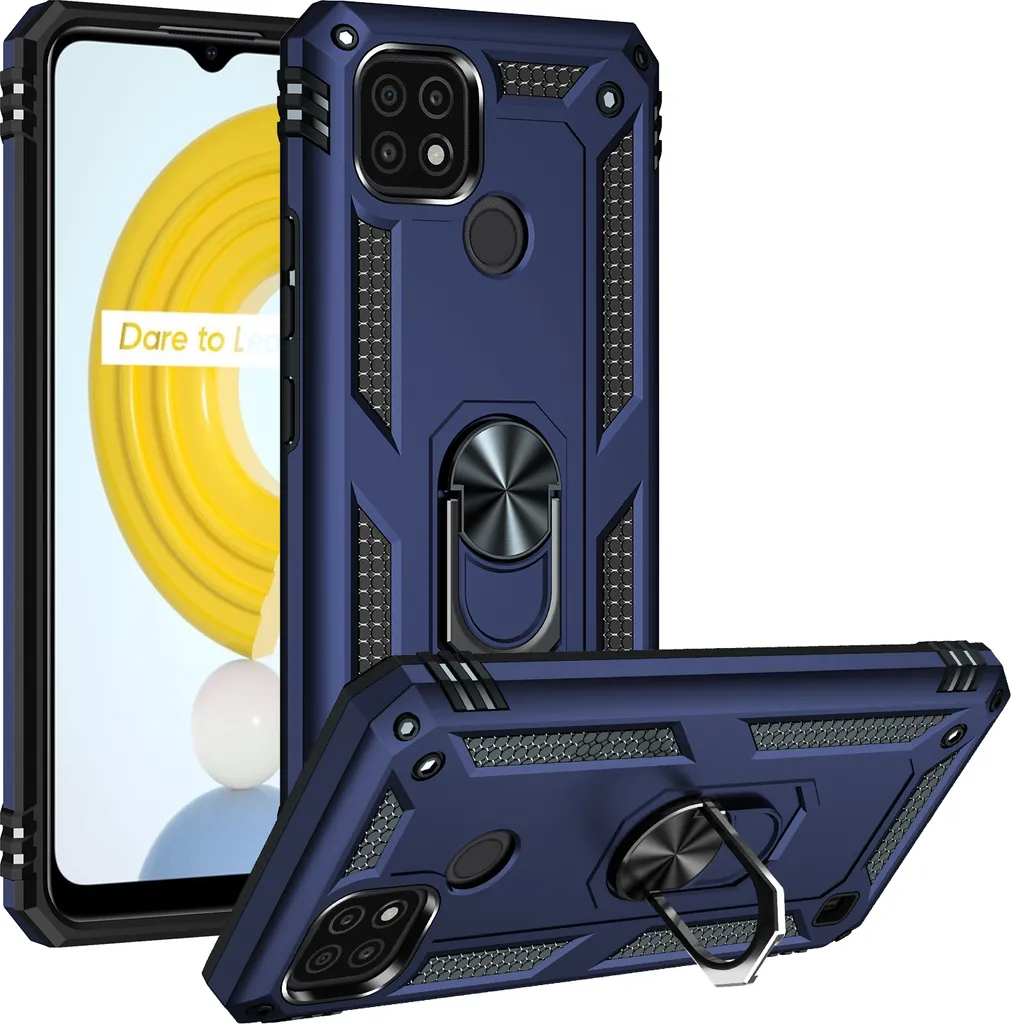 Custodia Blu Realme C21: Stile Rugged e Comfort Quotidiano
