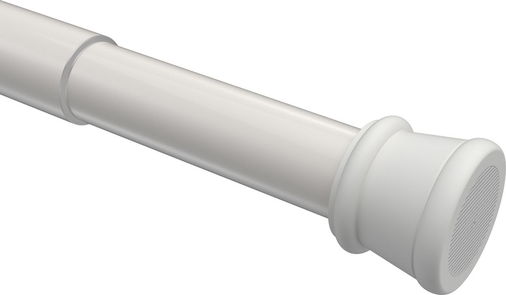 Interdeco Spannstange / Duschvorhangstange 26/23 mm Ø Weiß, Typ Tensofix, 125-220 cm